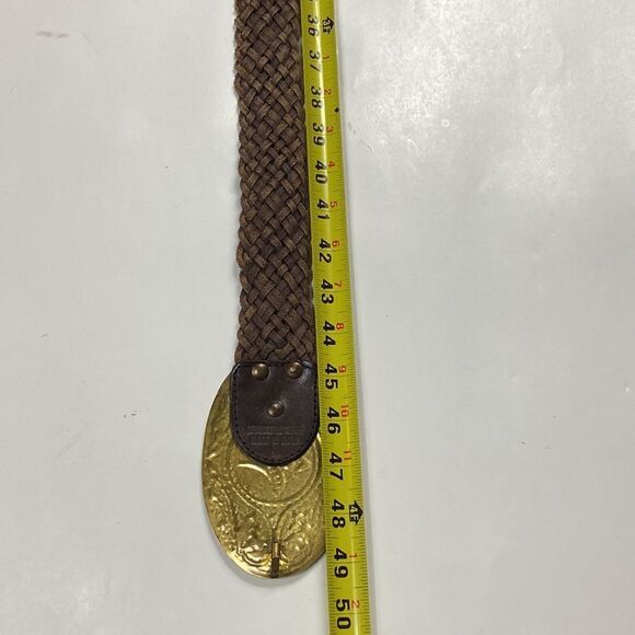 VINTAGE GENUINE LEATHER MADE IN INDIA UNIXES BELT SIZE L - Picture 5 of 11